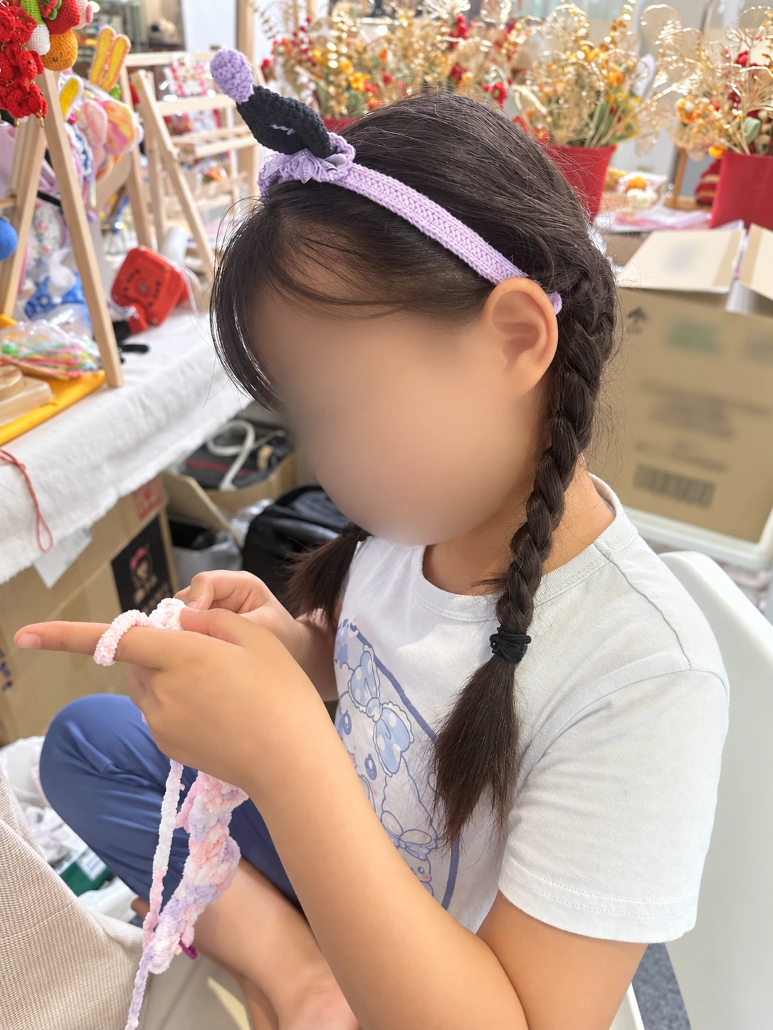 Learning together — face-anonymized class photograph