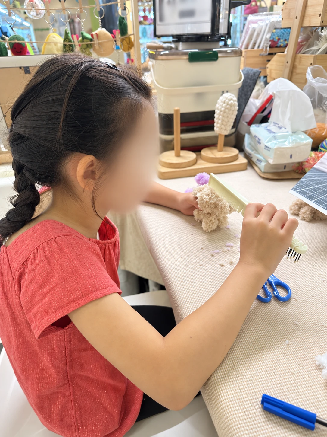 Learning together — face-anonymized class photograph
